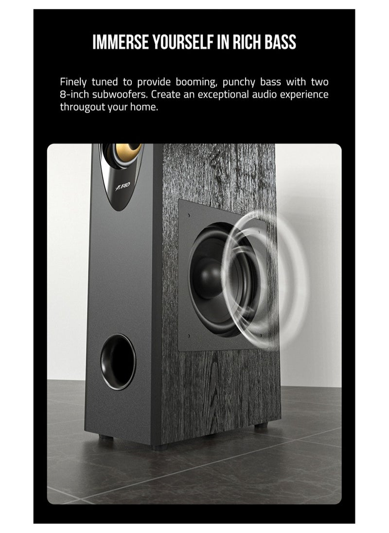 F&D - F&D T-60X Pro Peak Power 240 W Bluetooth Tower Speaker ( Black, 2.0 Channel ) USB \ AUX \ OPTICAL \ TOUCH SCREEN \ REMOTE CONTROL \ MIC WIRELESS - Image 1