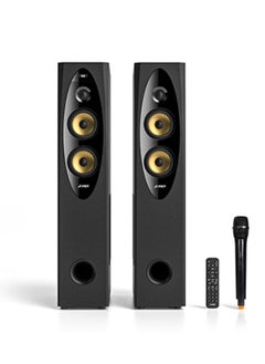 F&D T-60X Pro Peak Power 240 W Bluetooth Tower Speaker ( Black, 2.0 Channel ) USB \ AUX \ OPTICAL \ TOUCH SCREEN \ REMOTE CONTROL \ MIC WIRELESS