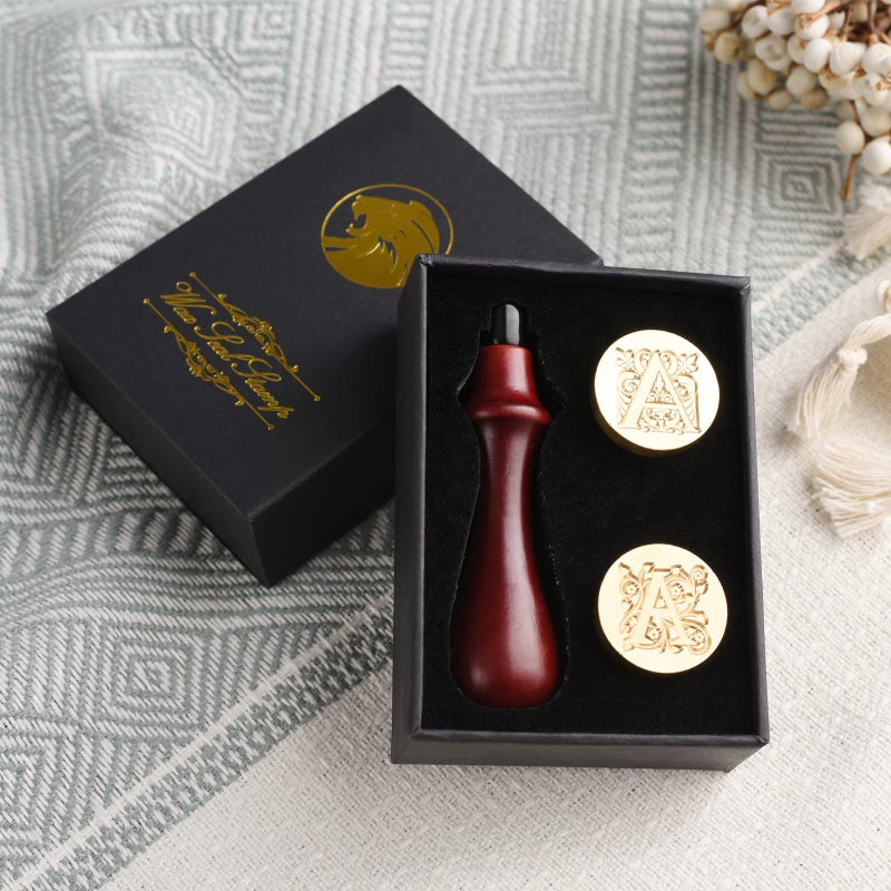 iTERYOU 2Pcs Letter A Wax Seal Stamp with Gift Box, A to Z Series Wax Stamp, Letter A Wax Seal Stamp Kit for Thanksgiving - Image 4