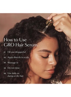 VEGAMOUR GRO Hair Serum, Serum Capillaire, for Thicker Visibly Longer Hair - Vegan Hair Growth Serum Designed for Thinning Hair & Hair Loss, Hair Regrowth Treatment for all hairtypes and textures, 30ml  - Image 4