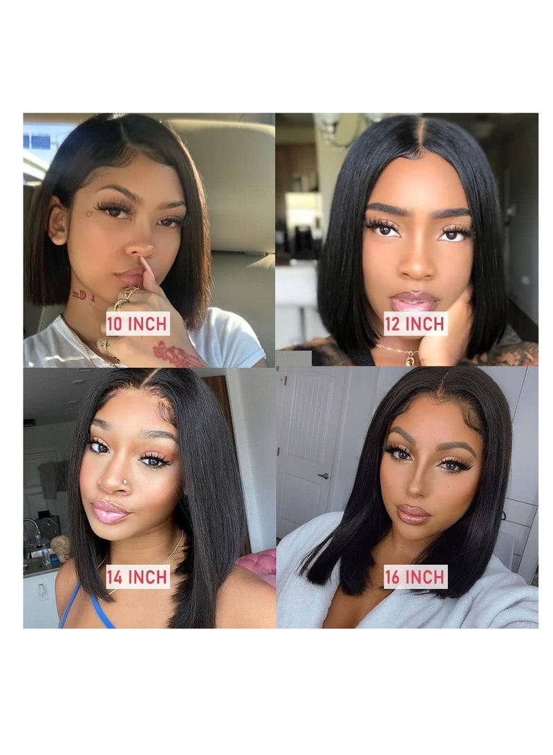 Estelle Lace Front Bob Wigs Human Hair Brazilian Human Hair Short Bob Wigs for Woman Lace Closure Straight Hair Wigs (black, 13x4) - Image 3