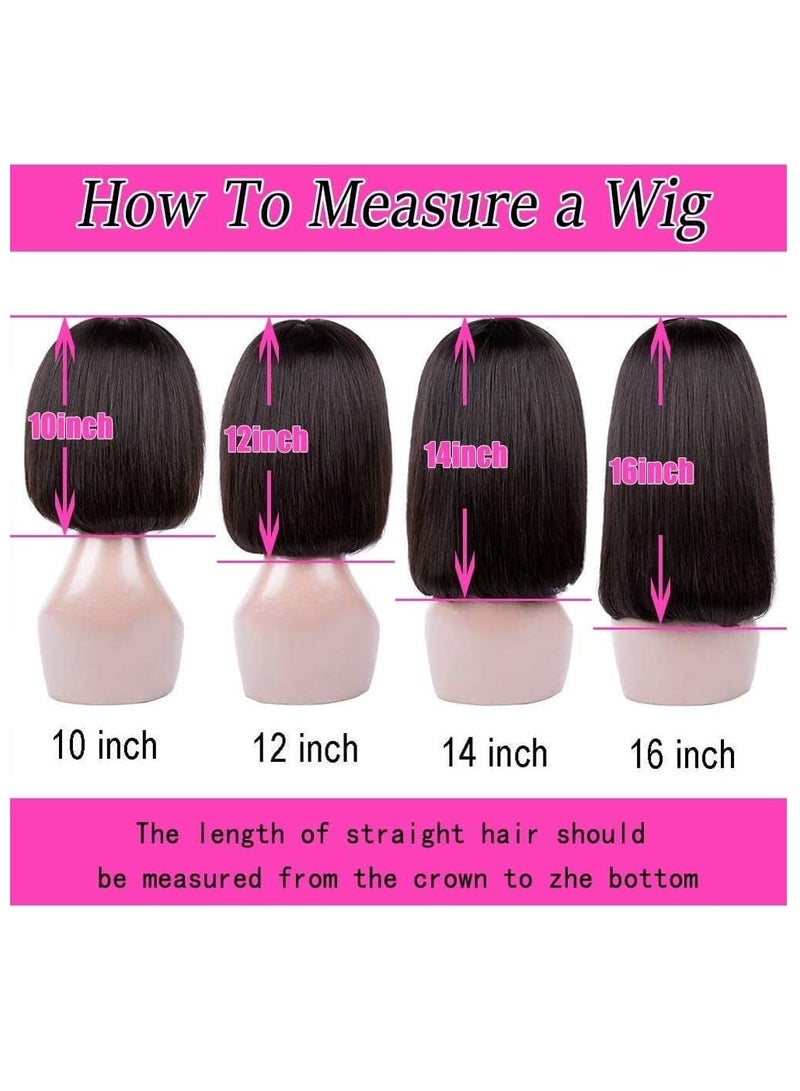 Estelle Lace Front Bob Wigs Human Hair Brazilian Human Hair Short Bob Wigs for Woman Lace Closure Straight Hair Wigs (black, 13x4) - Image 5