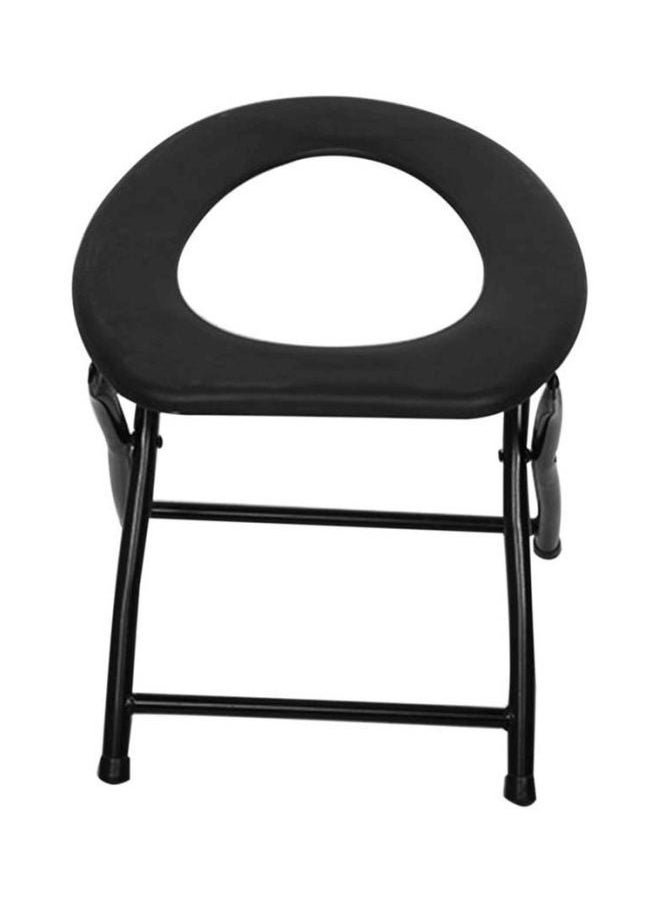 Generic - Portable toilet seat is the perfect choice for camping with carbon steel frame and rubber stoppers to prevent slipping - Image 1