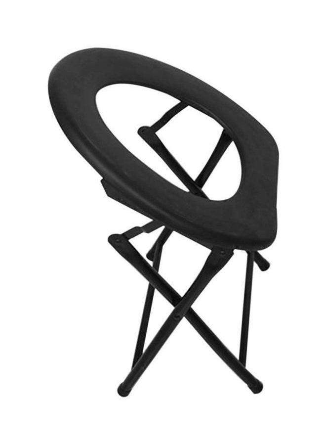 Generic - Portable toilet seat is the perfect choice for camping with carbon steel frame and rubber stoppers to prevent slipping - Image 1