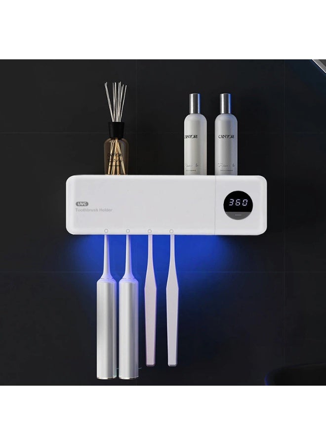general Smart Wall-Mounted Toothbrush Sanitizer UV Light Sterilizer - USB Rechargeable Automatic Toothbrush Holder for Home Bathroom - Image 1