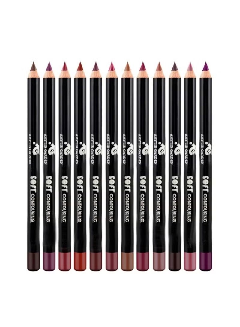 AMYTIS GARDEN 12-Piece Lipliner Pencil Set - Image 1
