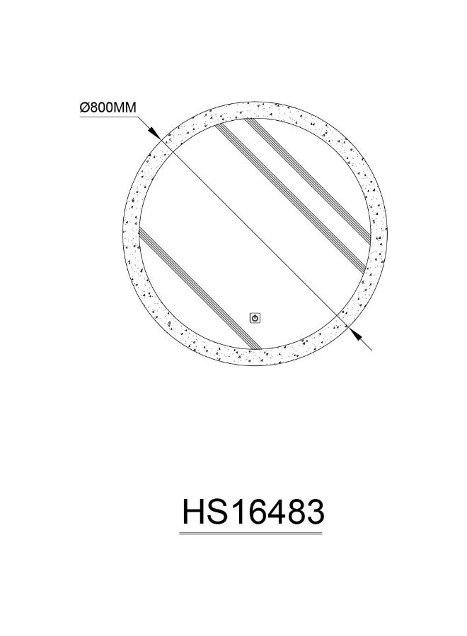 DANUBE HOME مرآة ميلانو بلس LED - مرآة حمام عصرية مع أضواء LED مدمجة، مضادة للضباب، مستشعر لمس، تصميم أنيق، موفرة للطاقة، مرآة أنيقة للاستخدام المنزلي والتجاري 800 مم - Image 2