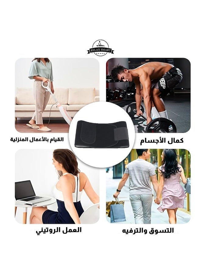 ريلاكس سمارت حزام خصر قابل للتعديل للتنحيف والتمرين – مشد للجسم وشد البطن وحزام رياضي للتعرق للرجال والنساء - Image 5