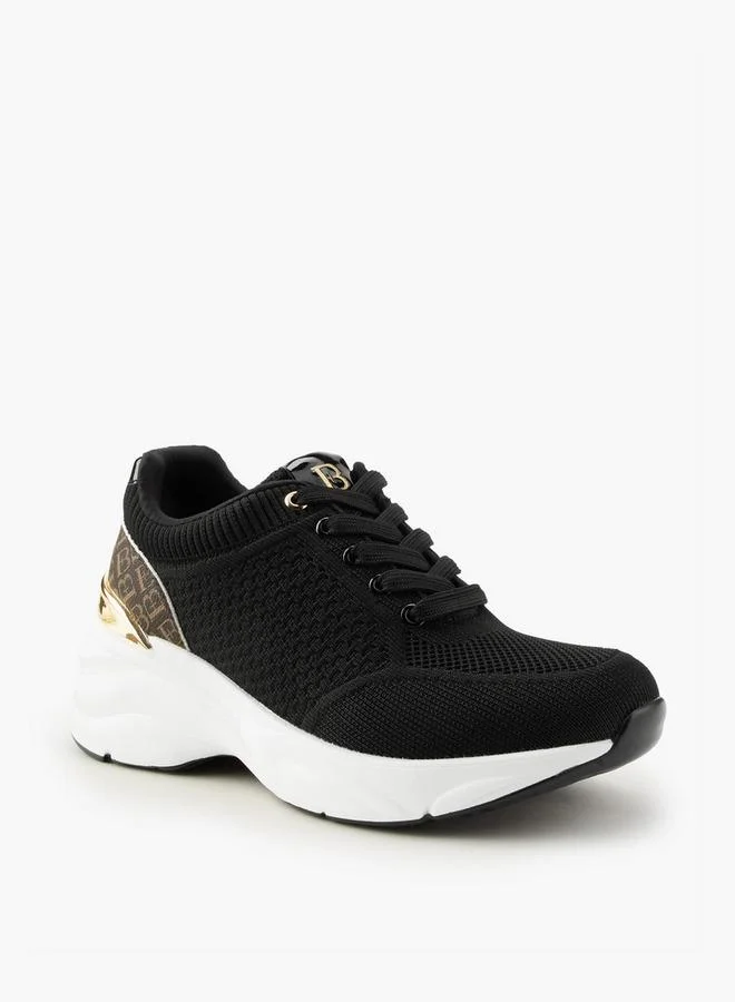 Flora Bella By Shoexpress Textured Lace-Up Sneakers