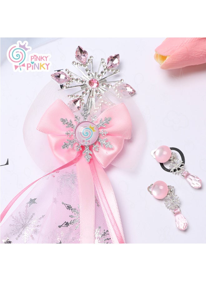 Children's Magic Wand Earrings Set Fairy Magic Wand Princess Girl's Birthday Gift Play Toy-Color:PNK025  - Image 3