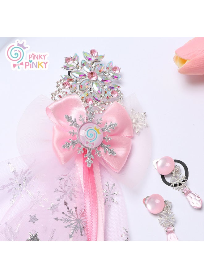 Children's Magic Wand Earrings Set Fairy Magic Wand Princess Girl's Birthday Gift Play Toy-Color:PNK025  - Image 2