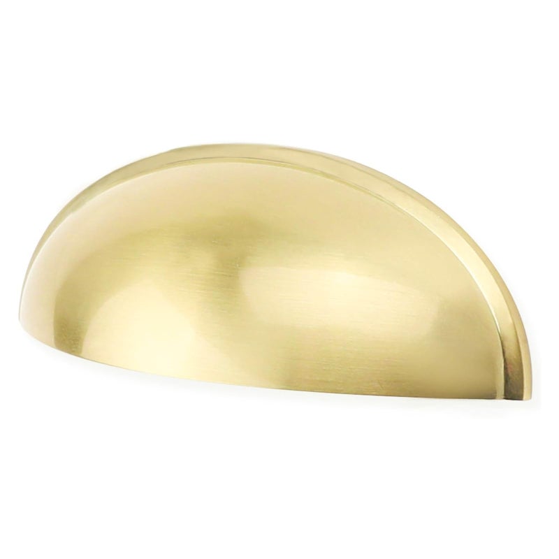 goldenwarm 10 Pack 3 in Light Brass Bin Cup Pulls Brushed Gold Cabinet Pulls Gold Cup Drawer Dresser Hardware Closet Door Pulls