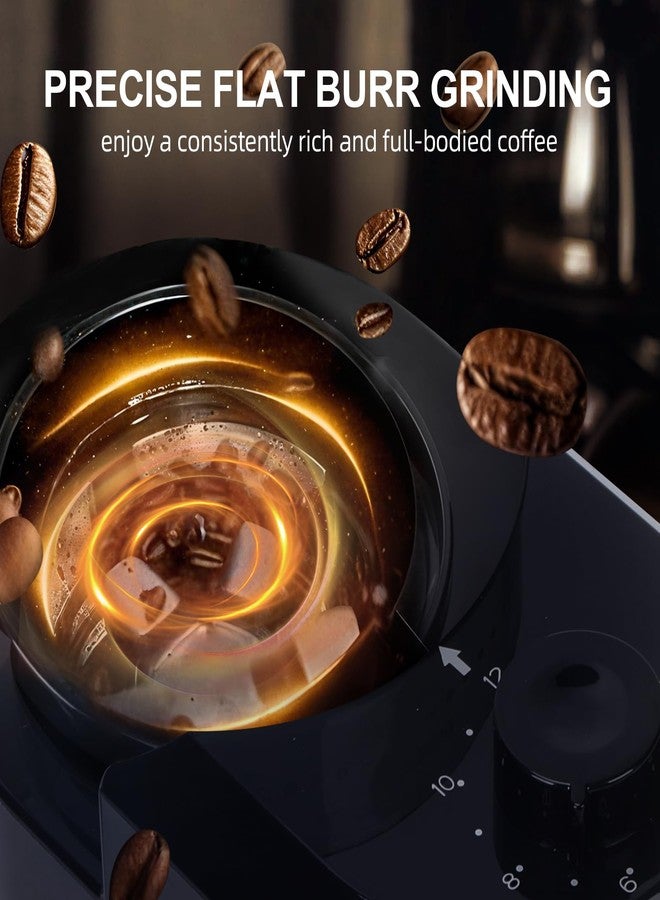 Lonkion Burr Coffee Grinder - Electric Coffee Bean Grinder with 28 Adjustable Grind Settings For 2-12 Cups - Adjustable Coffee Grinders for Home Use - Easy to Use - Stainless Steel - Image 4