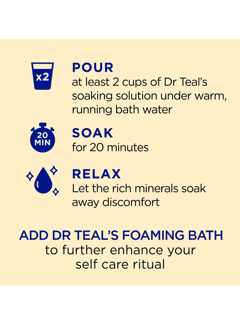 Dr Teal's Epsom Salt Soaking Solution Prebiotic Lemon Balm 1.36Kg - Image 4