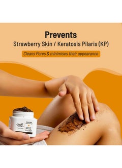 Chemist at Play Exfoliating Body Scrub For Removing Tan & Dead Skin Cells | Rough & Bumpy Skin, Tanned & Pigmented Skin | For Smooth, Soft & Bright Skin | Natural Ahas | Coffee | For Men & Women | 75G  - Image 3