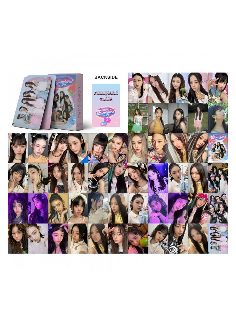 NIBEMINENT 55 Pcs Kpop NJZ Bunny Land Lomo Cards Card For Fans Collection Gifts - Image 1