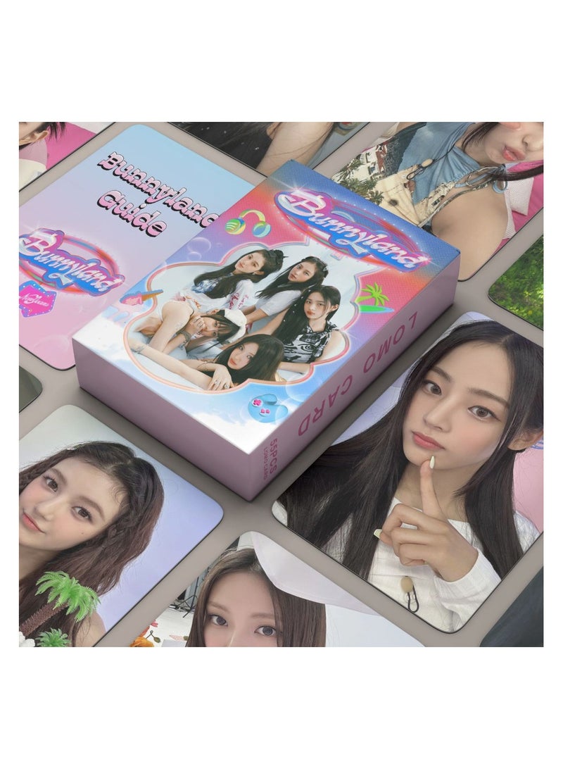 NIBEMINENT 55 Pcs Kpop NJZ Bunny Land Lomo Cards Card For Fans Collection Gifts - Image 2