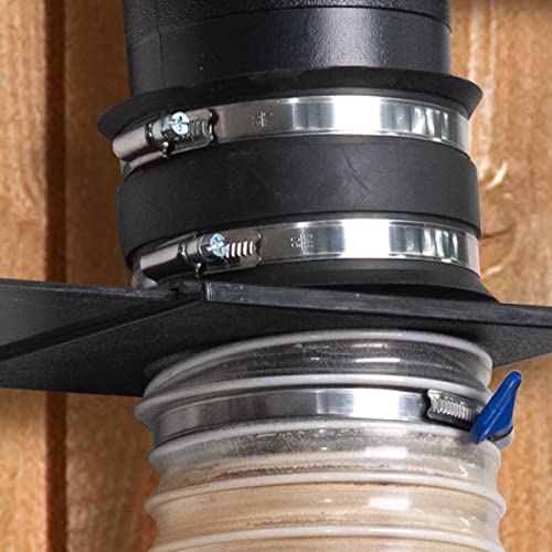 POWERTEC 70148-P4 2-1/2 Inch Dust Control Flex Cuff with Steel Hose Clamps, Hose Connector Rubber Cuff Coupler for Woodworking Dust Collection Fittings, Dust Collector Accessories & Machinery, 4 pack - Image 2