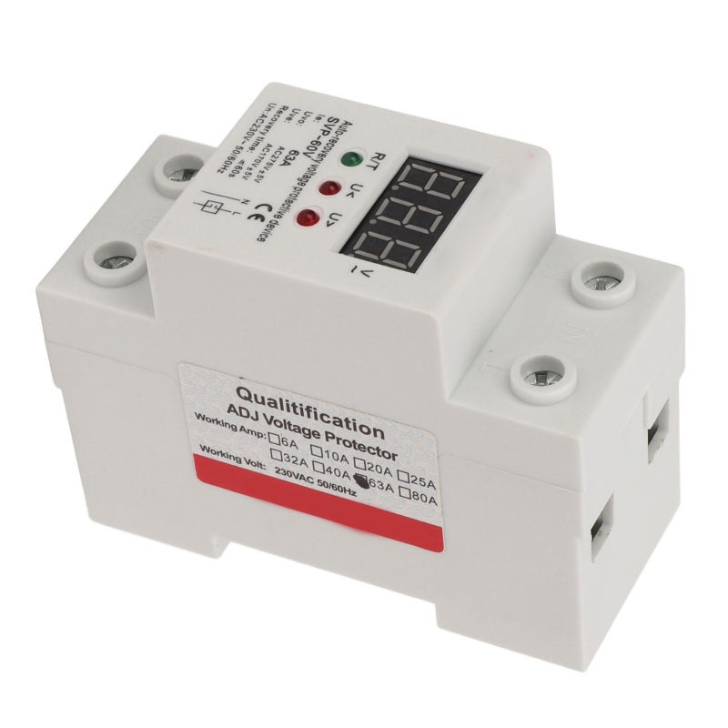 Auto Recovery Voltage Protective Device 230V AC Fast 60s Recovery - Flame Retardant ABS Shell Digital Display Voltmeter for Home Appliance Protection - Image 5
