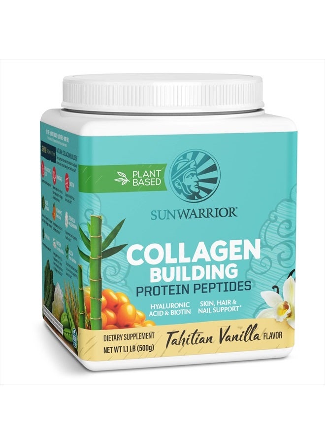 Sunwarrior Vegan Collagen Protein Powder Plant-based | Hyaluronic Acid Minerals Biotin Soy Free Dairy Free Gluten Free NON-GMO | Vanilla 20 Servings | Collagen Building Peptides by Sunwarrior - Image 1