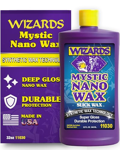 Wizards Mystic Nano Car Wax Polish - Protects and Provides Extreme Gloss and Slickness - Safe For All Paint and Clear Types Car Polishing Compound - For Both Machine and Hand Use - 32 oz - Image 1