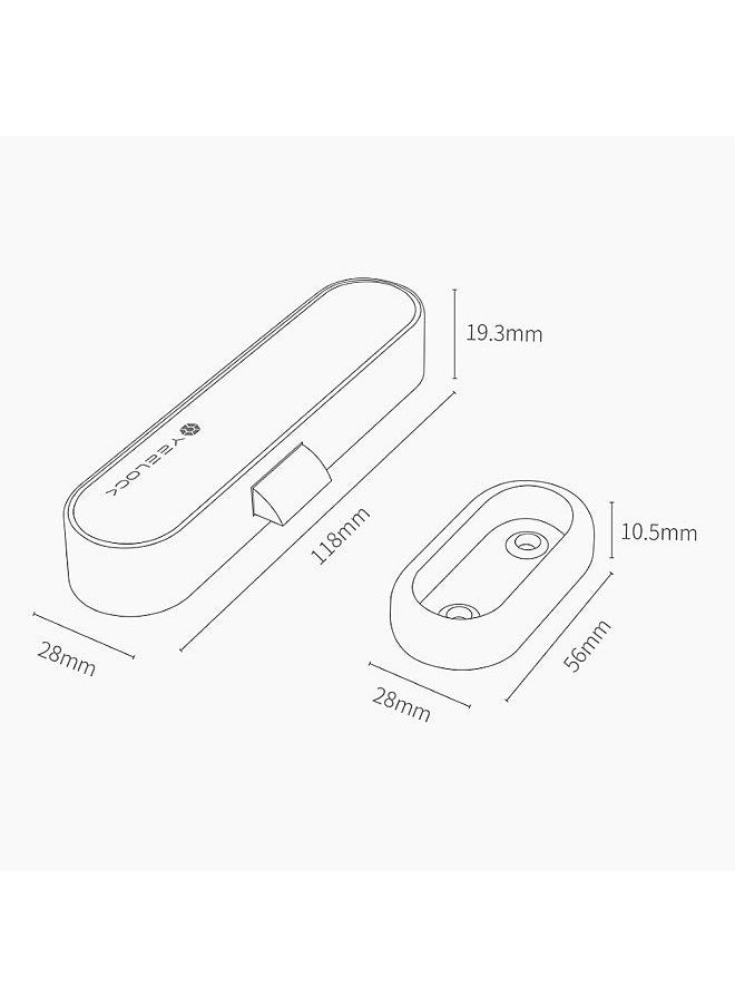 YEELOCK Smart Drawer Lock E Keyless Lock BT APP Management Anti-theft Children Safety Hidden Lock