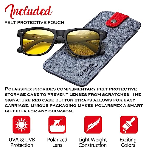 PolarSpex Polarized Sunglasses for Men and Women – UV Protection, Durable & Lightweight Retro Sunglasses for Driving, Fishing - Image 2