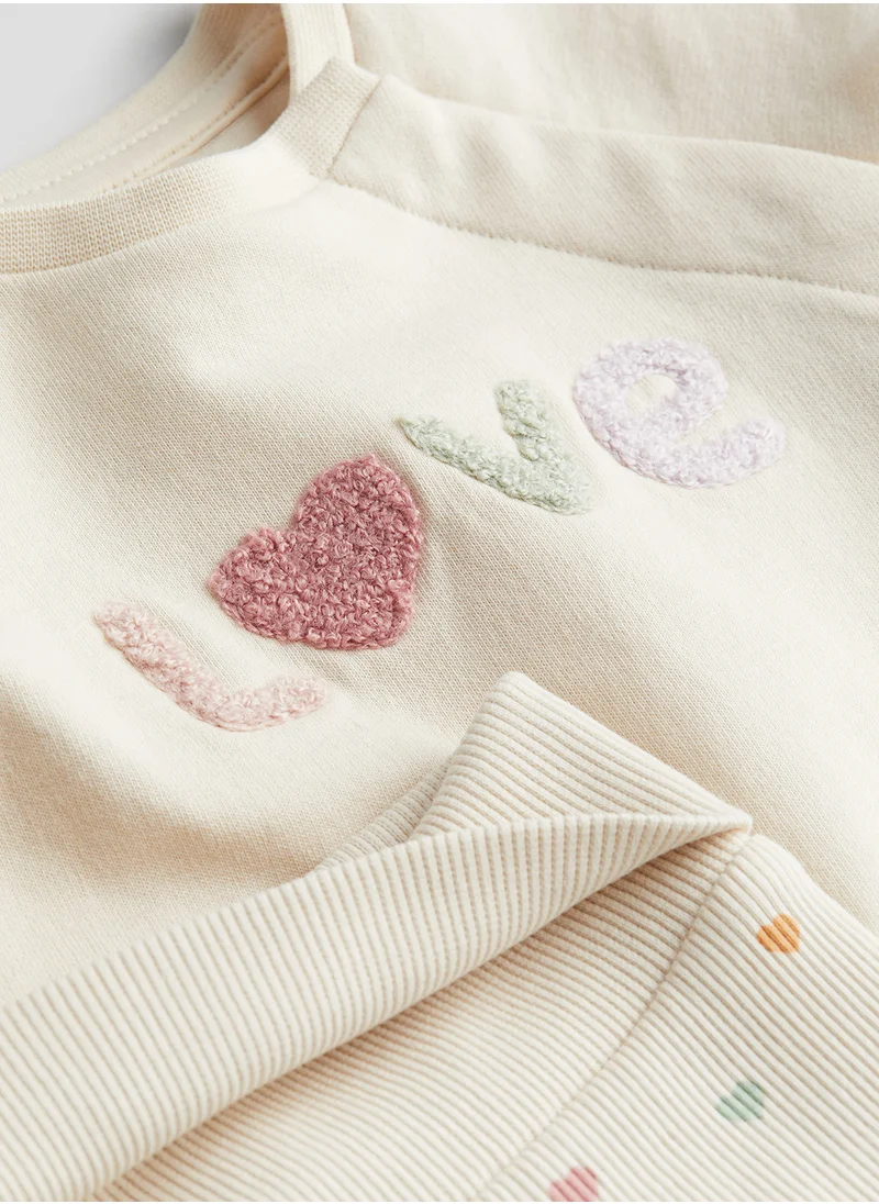 H&M Kids Printed Sweatshirt & Pyjama Set