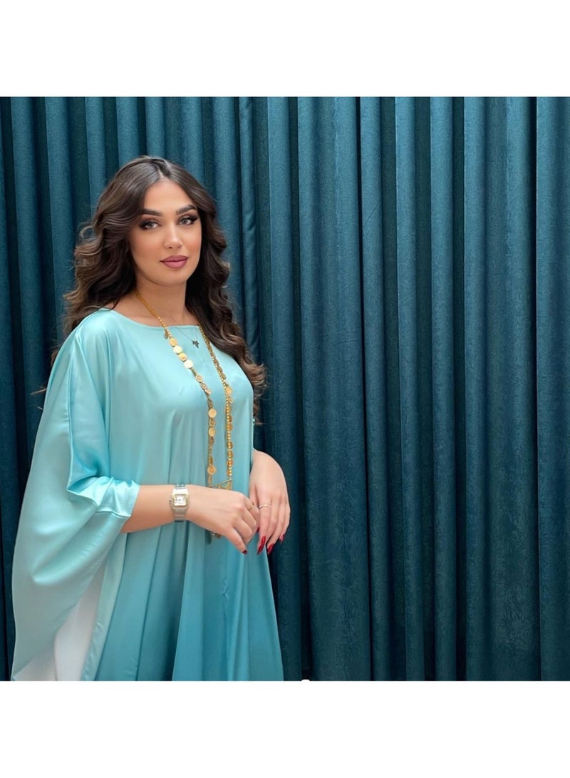 RnMoMo abaya Muslim dress modest coat Fashionable soft light forged bat robe  - Image 2
