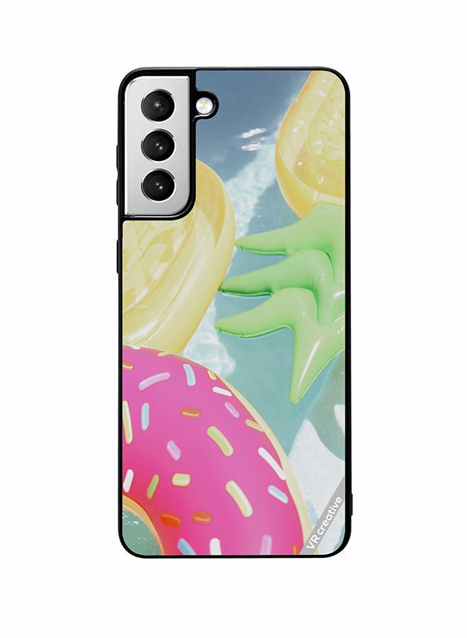 VR CREATIVE Protective Case Cover For Samsung Galaxy S22 Plus 5G Pool Fun Design Multicolour - Image 1