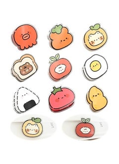 9 Pieces Cute Chip Clips for Airtight Seal Food Storage, Funny Kitchen Snack Bag Sealer, Acrylic Binder Paper Clips Food Bag Sealer