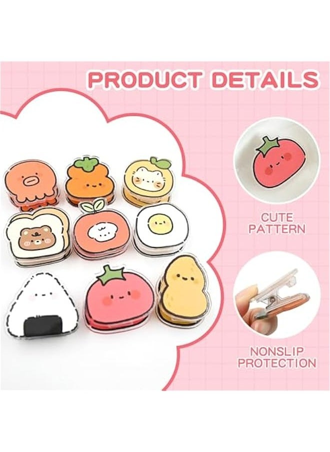 Generic - 9 Pieces Cute Chip Clips for Airtight Seal Food Storage, Funny Kitchen Snack Bag Sealer, Acrylic Binder Paper Clips Food Bag Sealer - Image 1