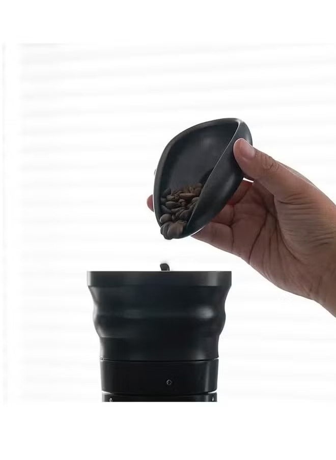 Beauenty Coffee Beans Dosing Cup,Weigh Coffee Bean Container,Bright Black Ceramic Tea Vessel,Loose Tea and Coffee Bean Scoop  - Image 5