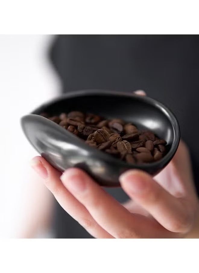 Beauenty Coffee Beans Dosing Cup,Weigh Coffee Bean Container,Bright Black Ceramic Tea Vessel,Loose Tea and Coffee Bean Scoop  - Image 3