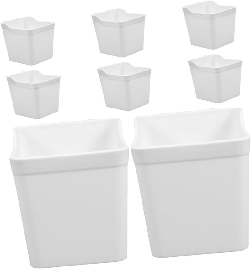 ABOOFAN 8Pcs Pegboard Storage Bins Organizers for Garage Craft Rooms and More Parts Storage Cups with Hooks for Organization - Image 1