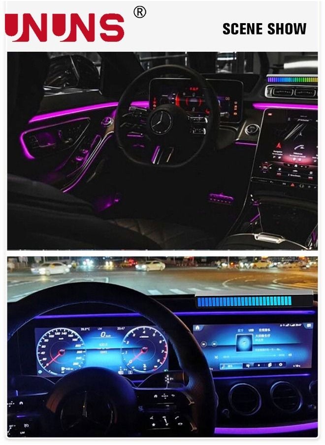 RGB Music Rhythm Light,App Control 32 Bit Music Level LED Lights,USB Powered,Rhythm Light Bar For Car Game Room Desktop Black