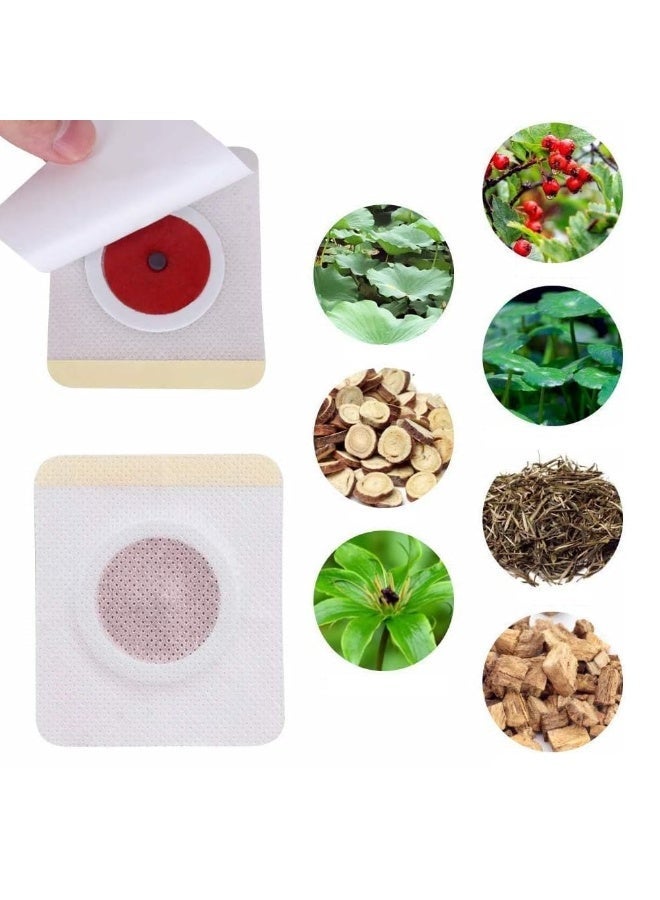 30 Pieces Belly Button Patch, Natural Mugwort Navel Sticker, Breathable Belly Patches with Magnet Ring, Sweatproof Herbal Patches, Abdomen Belly Button Pads for Women Men, Boxed Package - Image 2