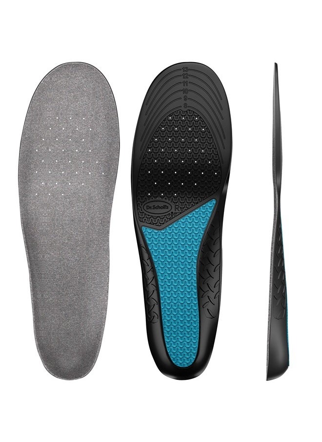 Work Insoles (Pack) // All-Day Shock Absorption and Reinforced Arch Support That Fits in Work Boots and More (for Men's 8-14, Also Available for Women's 6-10) 1 Pair (Pack of 2) 2 Count