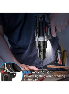 Necomi 48V Cordless Drill Set دريل كهربائي Power Electric Drill Driver Set 2 Speed And 25 Torque Electric Screwdriver Drill Drivers Drill Driver Accessories Kit For Home And Garden Diy Project  - Image 4