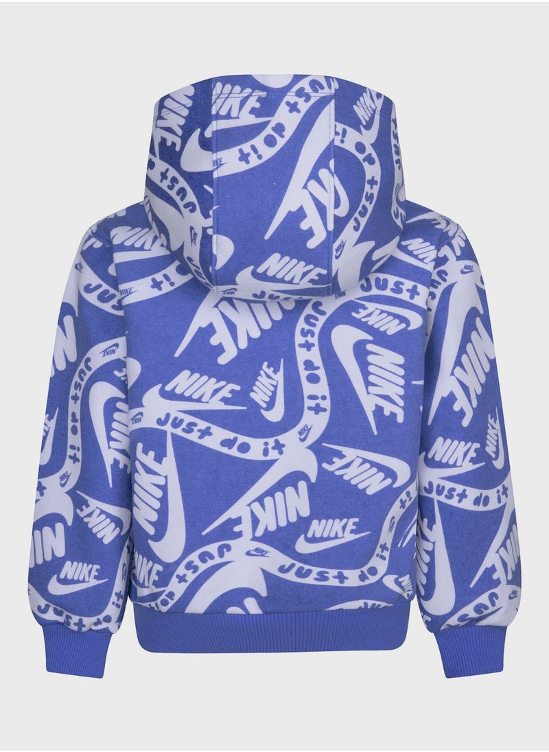Nike - Kids Club All Over Printed Hoodie - Image 1