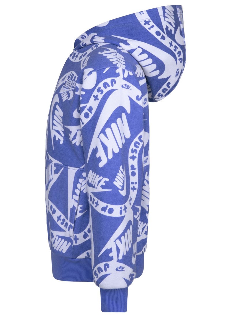 Nike - Kids Club All Over Printed Hoodie - Image 1