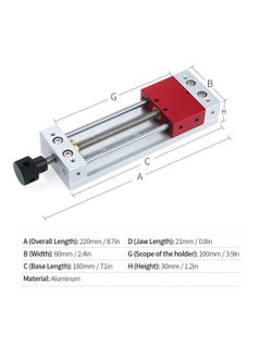 NIBEMINENT Wood Carving Vise High Precision Grinder Red/Silver/Black 30millimeter  - Image 2