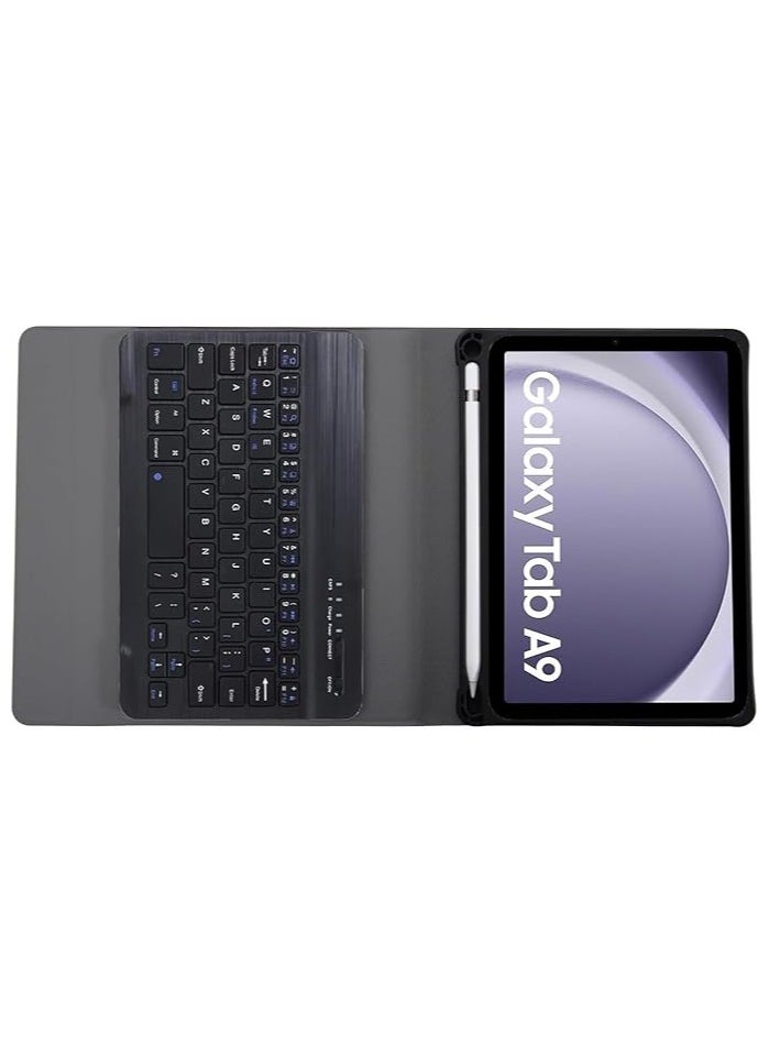 TWEGGON Keyboard Case for Samsung Tab A9 8.7" SM-X110 / SM-X115 with Pen Holder Black  - Image 4