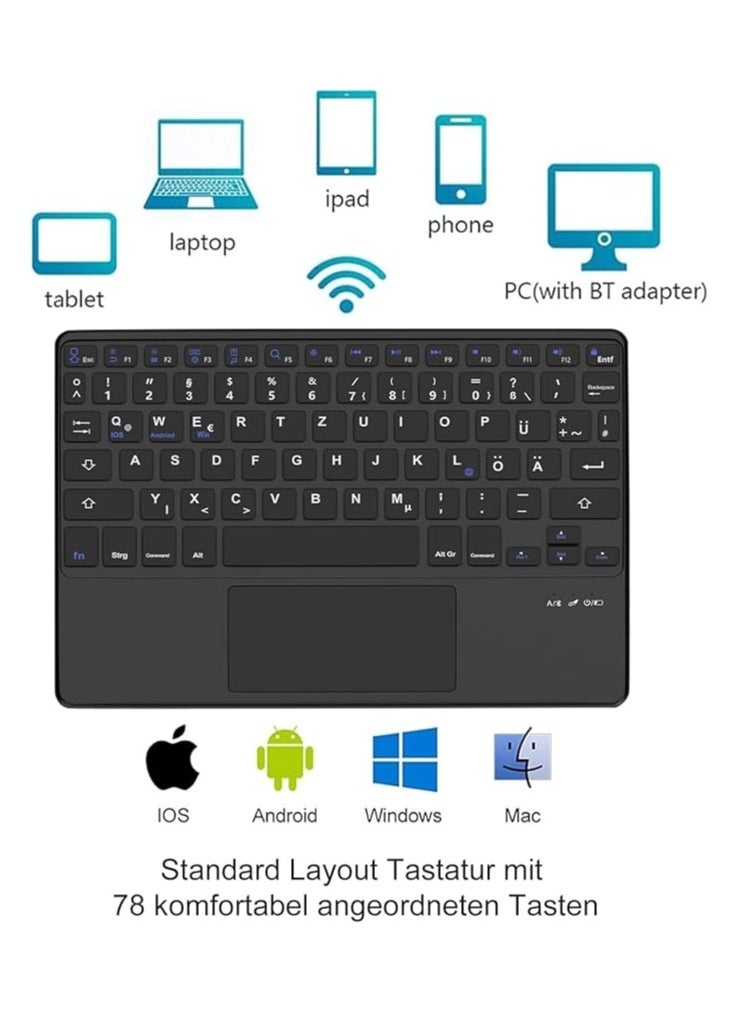TWEGGON Keyboard Case for Samsung Tab A9 8.7" SM-X110 / SM-X115 with Pen Holder Black  - Image 2