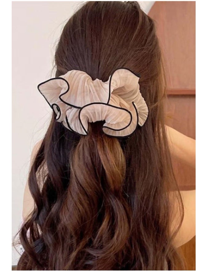 4-Piece Large Elastic Puffy Hair Scrunchy for Women Girls Chiffon Hair Bobbles for Thick Long Hair Accessories for Teen Girls - Image 2