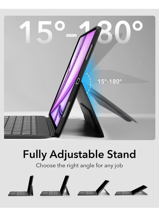 اي اس ار حافظة لوحة مفاتيح لجهاز iPad Air 13 بوصة من ESR (M3/M2، 2025/2024)، حافظة لوحة مفاتيح مع لوحة تتبع، لوحة مفاتيح مغناطيسية قابلة للفصل مع مفاتيح بإضاءة خلفية، حامل عمودي/أفقي قابل للتعديل بالكامل، سلسلة Ascend، أسود  - Image 3