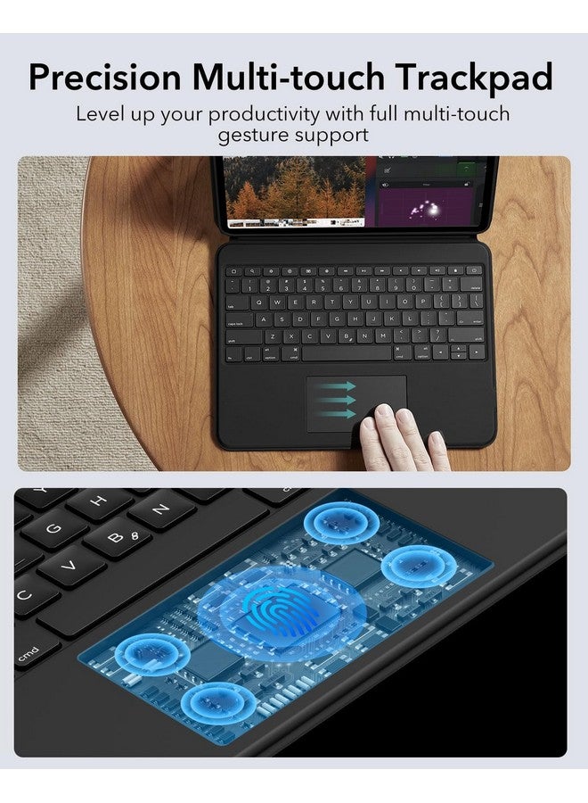 اي اس ار حافظة لوحة مفاتيح لجهاز iPad Air 13 بوصة من ESR (M3/M2، 2025/2024)، حافظة لوحة مفاتيح مع لوحة تتبع، لوحة مفاتيح مغناطيسية قابلة للفصل مع مفاتيح بإضاءة خلفية، حامل عمودي/أفقي قابل للتعديل بالكامل، سلسلة Ascend، أسود  - Image 4
