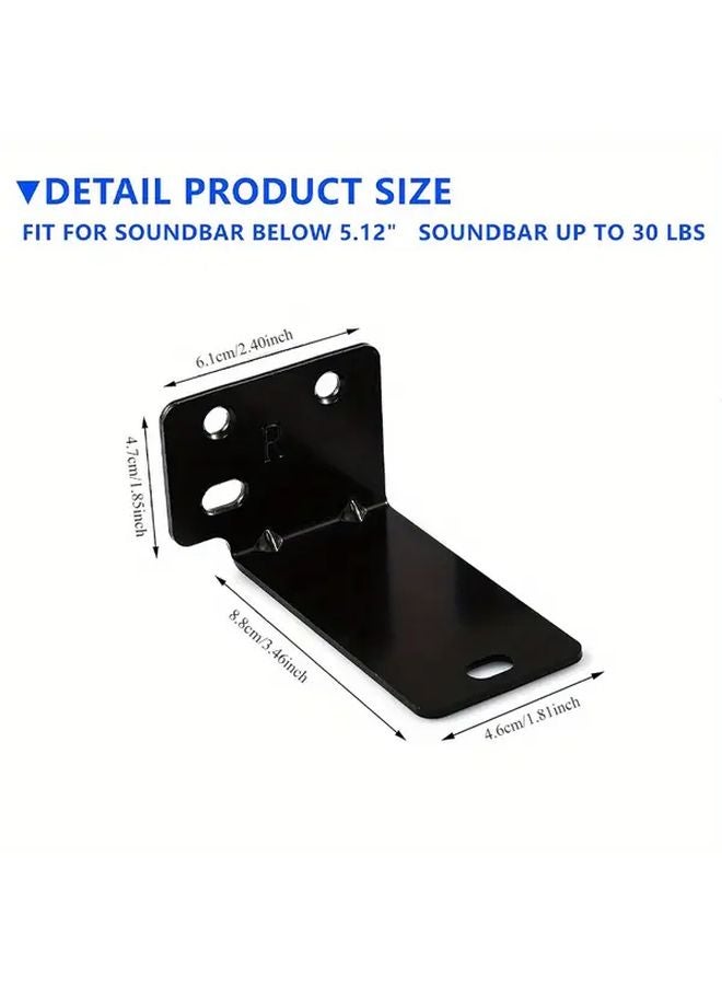 Universal Wall Mount With Hardware Kit Durable Iron Sound Bar Bracket For Home Theater - Image 4