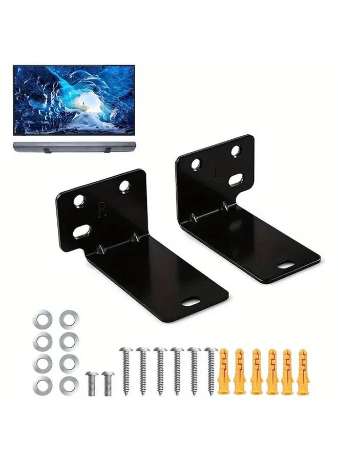 Universal Wall Mount With Hardware Kit Durable Iron Sound Bar Bracket For Home Theater - Image 2
