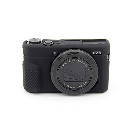 BolinUS Fullbody Case for Canon PowerShot G7 X Mark III/Mark II, Ultra-Thin Lightweight Rubber Silicone Housing, Black - Image 2